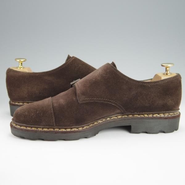 極上★パラブーツ SIZE 8【定価￥82,500-★ウィリアム/WILLIAM】マルシェソール/ダブルモンク/スエード/濃茶/メンズ/Paraboot★h294