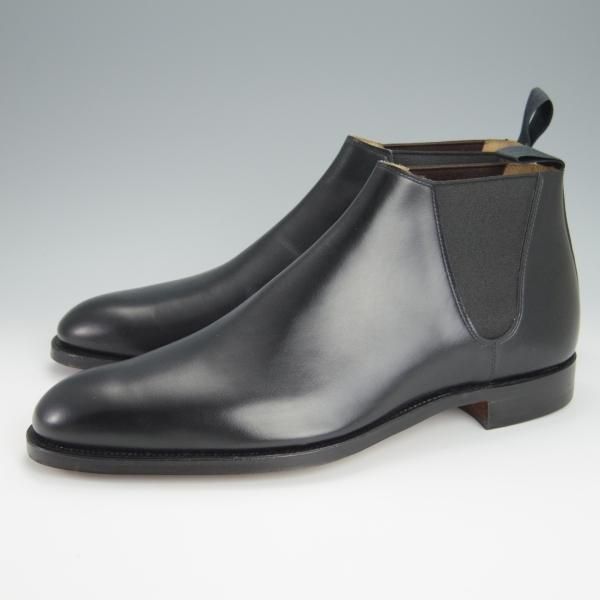 新品★クロケット&ジョーンズ 8E【定価￥93,500-★CRANTON/クラントン】377ラスト/サイドゴアブーツ/カーフ/黒/Crockett&Jones★h295