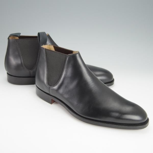 新品★クロケット&ジョーンズ 8E【定価￥93,500-★CRANTON/クラントン】377ラスト/サイドゴアブーツ/カーフ/黒/Crockett&Jones★h295