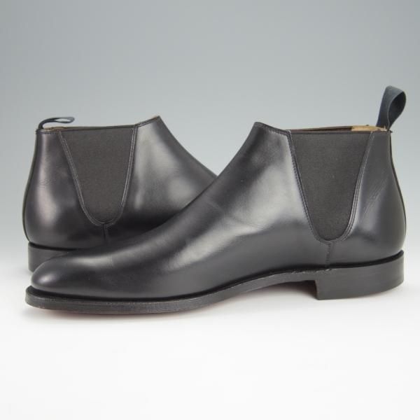 新品★クロケット&ジョーンズ 8E【定価￥93,500-★CRANTON/クラントン】377ラスト/サイドゴアブーツ/カーフ/黒/Crockett&Jones★h295