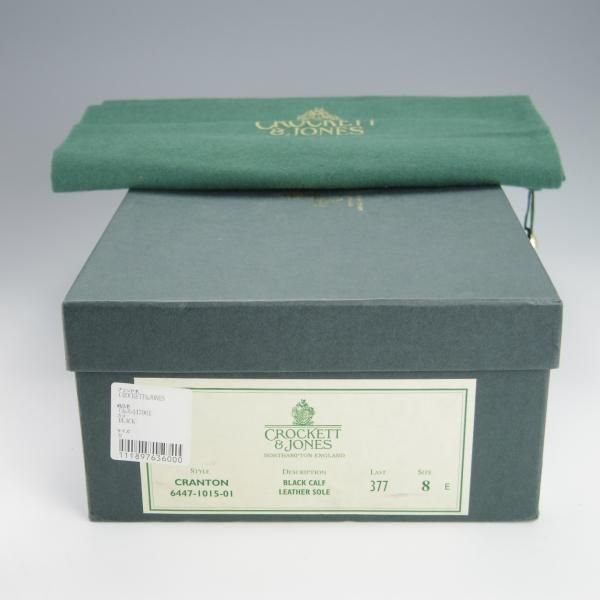 新品★クロケット&ジョーンズ 8E【定価￥93,500-★CRANTON/クラントン】377ラスト/サイドゴアブーツ/カーフ/黒/Crockett&Jones★h295