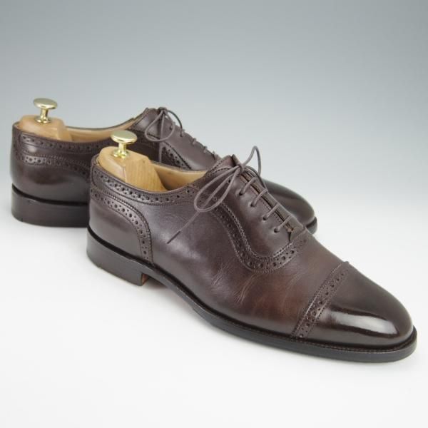 極上★トリッカーズ SIZE 8【現行定価8.5万円程度★SUSSEY/クォーターブローグ】6462/カーフ/濃茶/メンズ/Tricker's★h297