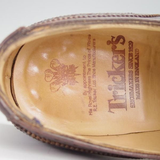 極上★トリッカーズ SIZE 8【現行定価8.5万円程度★SUSSEY/クォーターブローグ】6462/カーフ/濃茶/メンズ/Tricker's★h297