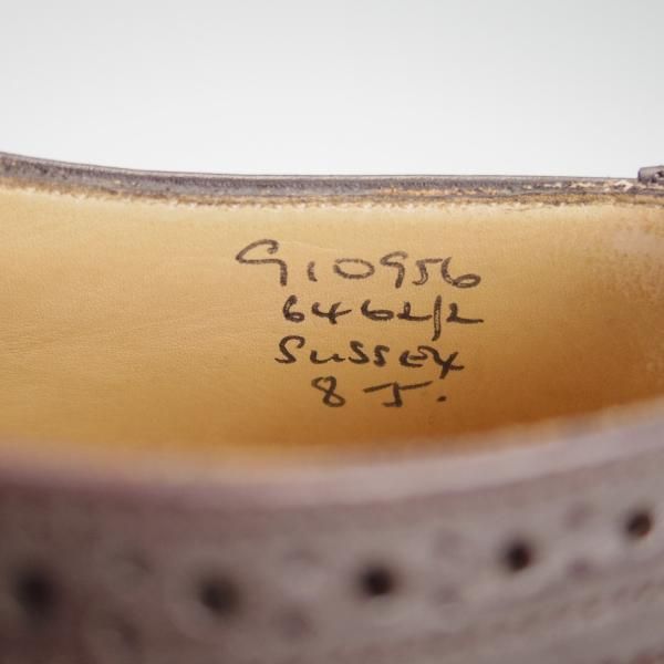 極上★トリッカーズ SIZE 8【現行定価8.5万円程度★SUSSEY/クォーターブローグ】6462/カーフ/濃茶/メンズ/Tricker's★h297