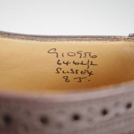 極上★トリッカーズ SIZE 8【現行定価8.5万円程度★SUSSEY/クォーターブローグ】6462/カーフ/濃茶/メンズ/Tricker's★h297