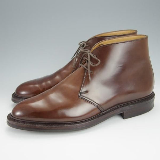 美品★クロケット&ジョーンズ UK8.5/US9E【貴重★コードバン/茶/ラルフローレン別注】チャッカブーツ/Ralph Lauren/Crockett&Jones★h299