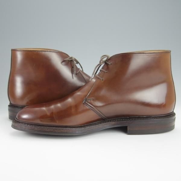 美品★クロケット&ジョーンズ UK8.5/US9E【貴重★コードバン/茶/ラルフローレン別注】チャッカブーツ/Ralph Lauren/Crockett&Jones★h299