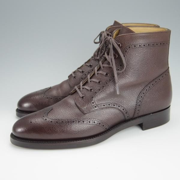 極美品★三陽山長 UK6程度【オーダー価格￥121,000-★鷲一郎/R2010ラスト】レースアップブーツ/濃茶/Shuichiro/Sanyo Yamacho★h300