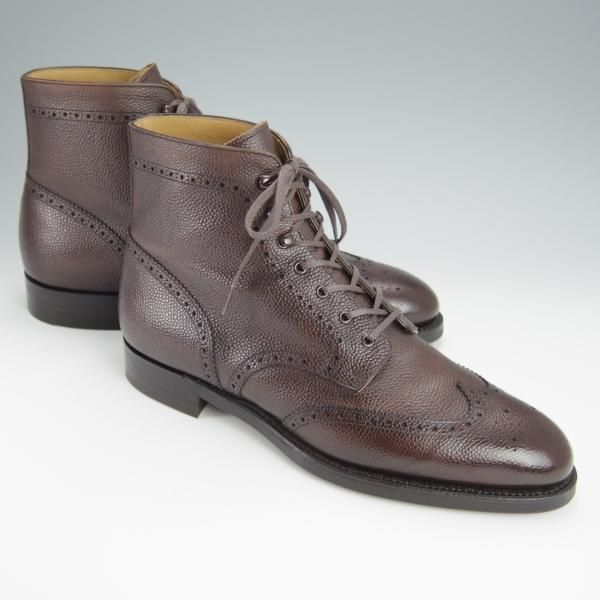 極美品★三陽山長 UK6程度【オーダー価格￥121,000-★鷲一郎/R2010ラスト】レースアップブーツ/濃茶/Shuichiro/Sanyo Yamacho★h300