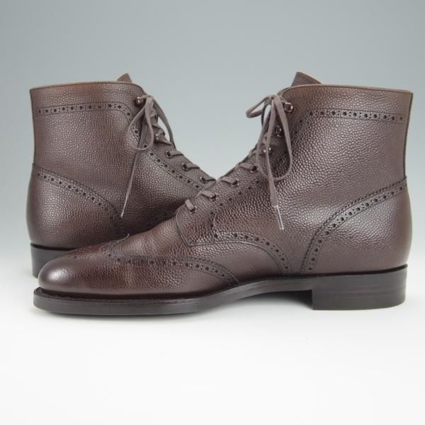 極美品★三陽山長 UK6程度【オーダー価格￥121,000-★鷲一郎/R2010ラスト】レースアップブーツ/濃茶/Shuichiro/Sanyo Yamacho★h300