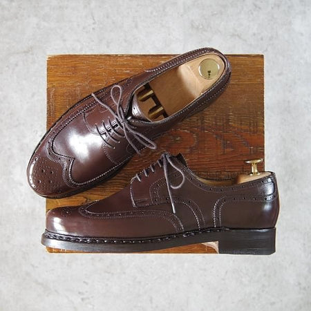 極上★(東欧)VASS/ヴァーシュ SIZE 39.5【貴重★Budapest/ブダペストラスト】BPラスト/フルブローグ/カーフ/濃茶/メンズ★h301