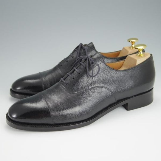 極上★J.M.ウェストン 7.5C【定価￥137,500-★300/ストレートチップ】11ラスト/シボ革/黒/メンズ/Weston/ウエストン★h306