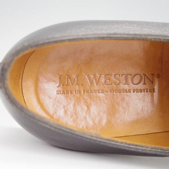 極上★J.M.ウェストン 7.5C【定価￥137,500-★300/ストレートチップ】11ラスト/シボ革/黒/メンズ/Weston/ウエストン★h306