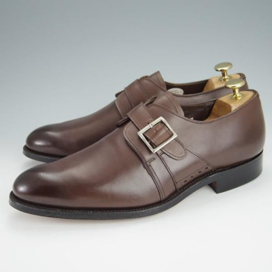 未使用★(英)グレンソン 7F【★モンクストラップ/濃茶】34596/カーフ/メンズ/GRENSON★h307