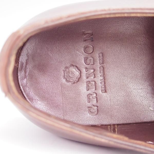 未使用★(英)グレンソン 7F【★モンクストラップ/濃茶】34596/カーフ/メンズ/GRENSON★h307