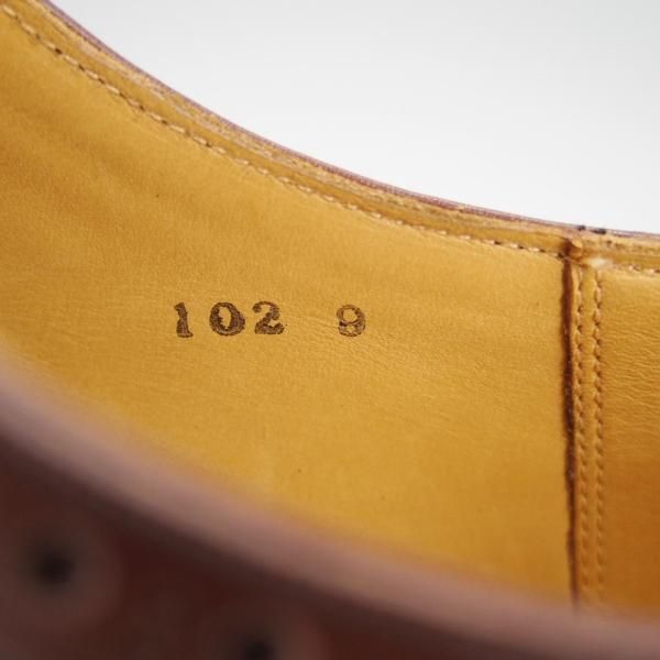 未使用★セントラル靴製 SIZE 9【グッドイヤーウェルテッド製法★(銀座)TEIJIN MEN'S SHOP別注/セミブローグ】カーフ/濃茶/メンズ★h309