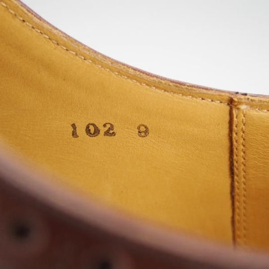 未使用★セントラル靴製 SIZE 9【グッドイヤーウェルテッド製法★(銀座)TEIJIN MEN'S SHOP別注/セミブローグ】カーフ/濃茶/メンズ★h309