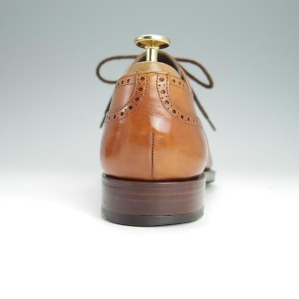 極上★(スペイン製)CARMINA/カルミナ SIZE 6.5【定価￥72,600-★クォーターブローグ/SIMPSOMラスト】80105/茶★h311