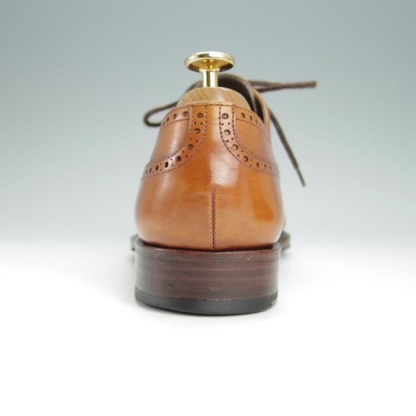 極上★(スペイン製)CARMINA/カルミナ SIZE 6.5【定価￥72,600-★クォーターブローグ/SIMPSOMラスト】80105/茶★h311