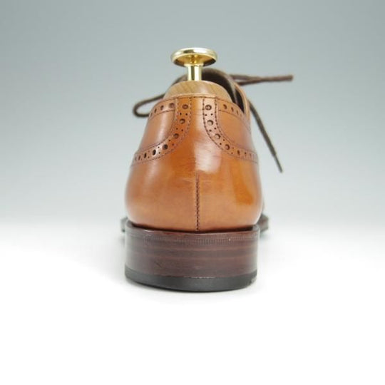 極上★(スペイン製)CARMINA/カルミナ SIZE 6.5【定価￥72,600-★クォーターブローグ/SIMPSOMラスト】80105/茶★h311