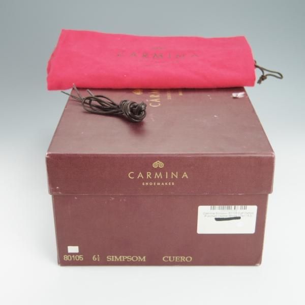 極上★(スペイン製)CARMINA/カルミナ SIZE 6.5【定価￥72,600-★クォーターブローグ/SIMPSOMラスト】80105/茶★h311