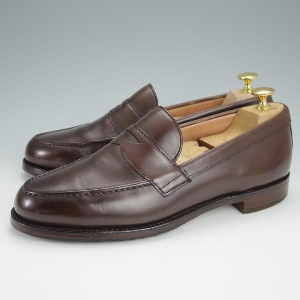 極上★(英)チーニー 6.5F【定価￥78,100-★HUDSON/ハドソン】5203ラスト/コインローファー/カーフ/MOCHA/濃茶/メンズ/CHEANEY★h312