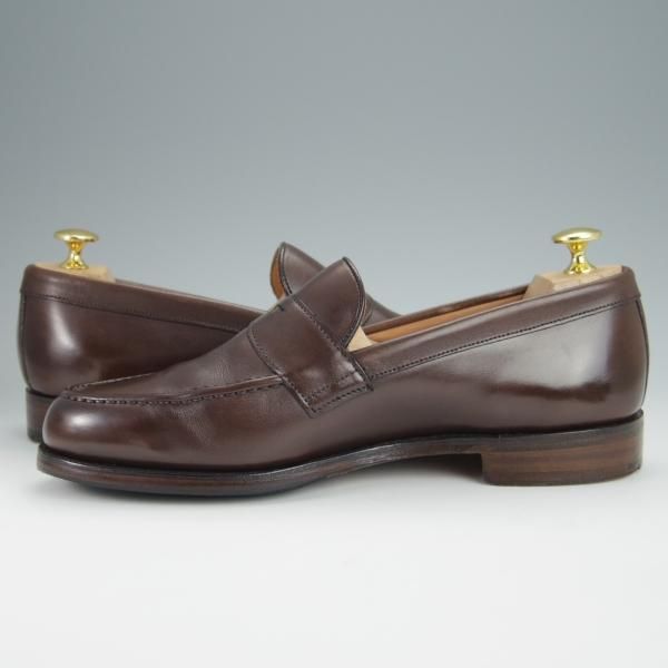 極上★(英)チーニー 6.5F【定価￥78,100-★HUDSON/ハドソン】5203ラスト/コインローファー/カーフ/MOCHA/濃茶/メンズ/CHEANEY★h312