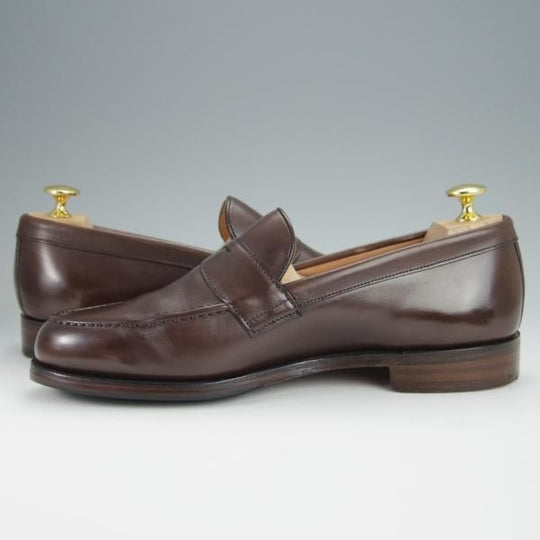 極上★(英)チーニー 6.5F【定価￥78,100-★HUDSON/ハドソン】5203ラスト/コインローファー/カーフ/MOCHA/濃茶/メンズ/CHEANEY★h312