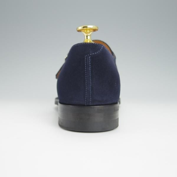 未使用★Oriental/オリエンタル SIZE 6【定価￥42,900-★ダイナイトソール仕様/JOSEPH】3306/モンクストラップ/スエード/紺/メンズ★h322