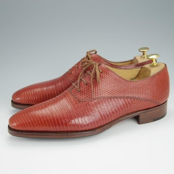 極美品★ジョンロブ 9E【高額★リザード革/BECKETTS V/8000ラスト】ベケッツ/プレーントゥ/茶系/メンズ/JOHN LOBB★h323