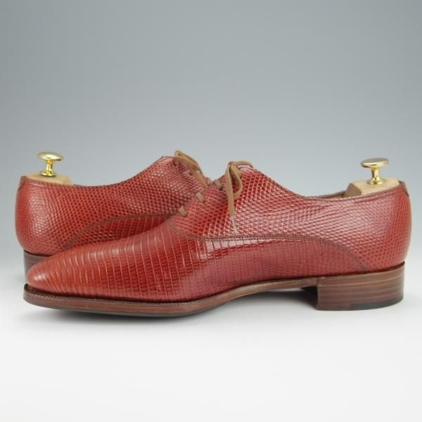 極美品★ジョンロブ 9E【高額★リザード革/BECKETTS V/8000ラスト】ベケッツ/プレーントゥ/茶系/メンズ/JOHN LOBB★h323