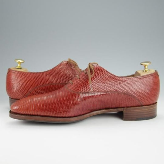 極美品★ジョンロブ 9E【高額★リザード革/BECKETTS V/8000ラスト】ベケッツ/プレーントゥ/茶系/メンズ/JOHN LOBB★h323