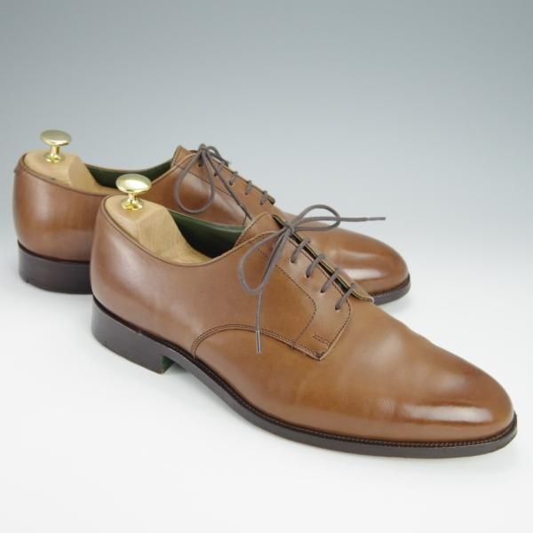 極上★トリッカーズ SIZE 9【現行定価9.3万円程度★プレーントゥ/M7063】カーフ/茶/メンズ/Tricker's★h326