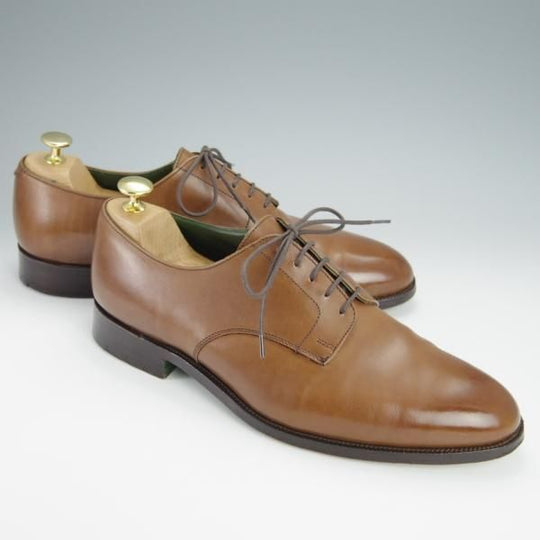 極上★トリッカーズ SIZE 9【現行定価9.3万円程度★プレーントゥ/M7063】カーフ/茶/メンズ/Tricker's★h326