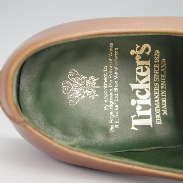 極上★トリッカーズ SIZE 9【現行定価9.3万円程度★プレーントゥ/M7063】カーフ/茶/メンズ/Tricker's★h326