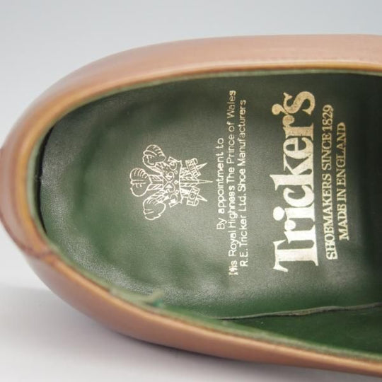 極上★トリッカーズ SIZE 9【現行定価9.3万円程度★プレーントゥ/M7063】カーフ/茶/メンズ/Tricker's★h326