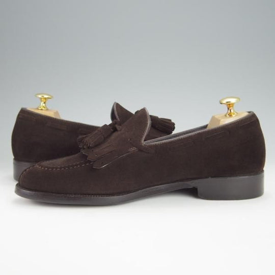 美品★(伊)エルメネジルド・ゼニア UK5.5程度【グッドイヤーウェルテッド製法★クチュールライン/Couture】濃茶/Ermenegildo Zegna★h327