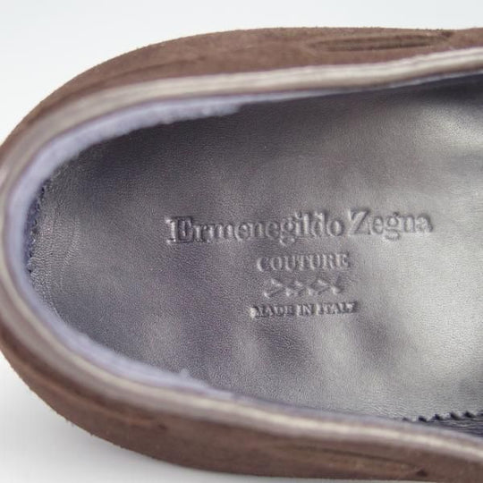 美品★(伊)エルメネジルド・ゼニア UK5.5程度【グッドイヤーウェルテッド製法★クチュールライン/Couture】濃茶/Ermenegildo Zegna★h327