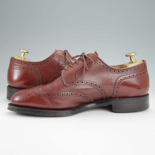 極上★ジョンストン&マーフィー SIZE 6.5【★アリストクラフト/ARISTOCRAFT】フルブローグ/カーフ/赤茶/メンズ/Johnston&Murphy★h331