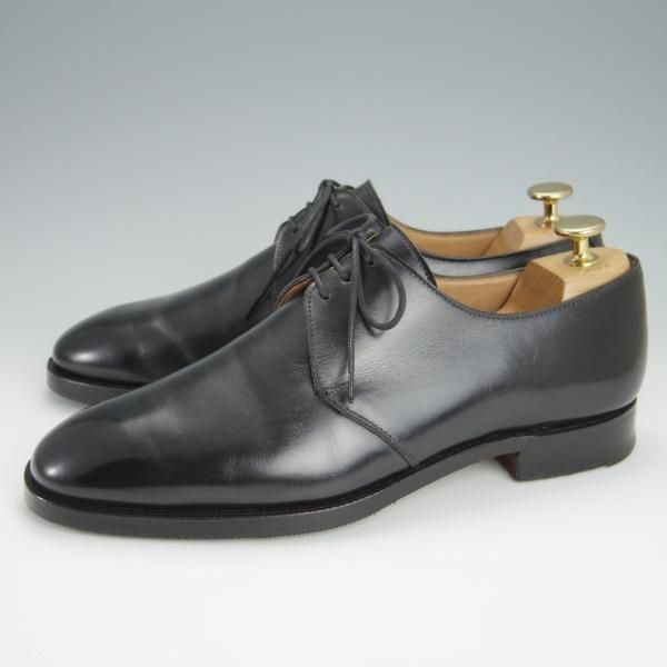 ★クロケット&ジョーンズ 6.5E【★ロイドフットウェア別注/Lloyd Footwear】Vフロント/プレーントゥ/カーフ/黒/メンズ/Crockett&Jones★h333
