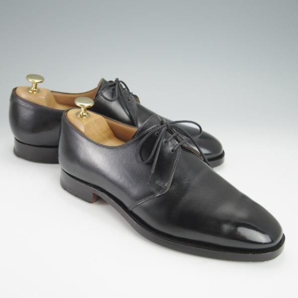 ★クロケット&ジョーンズ 6.5E【★ロイドフットウェア別注/Lloyd Footwear】Vフロント/プレーントゥ/カーフ/黒/メンズ/Crockett&Jones★h333