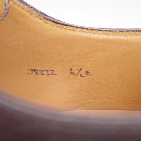 ★クロケット&ジョーンズ 6.5E【★ロイドフットウェア別注/Lloyd Footwear】Vフロント/プレーントゥ/カーフ/黒/メンズ/Crockett&Jones★h333