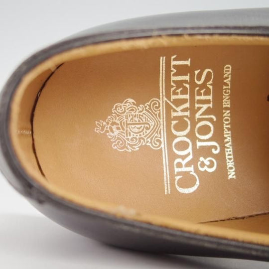 極美品★クロケット&ジョーンズ 6.5E【定価￥90,200-★WIMBORNE 2/プレーントゥ】379ラスト/Vフロント/カーフ/黒/Crockett&Jones★h320