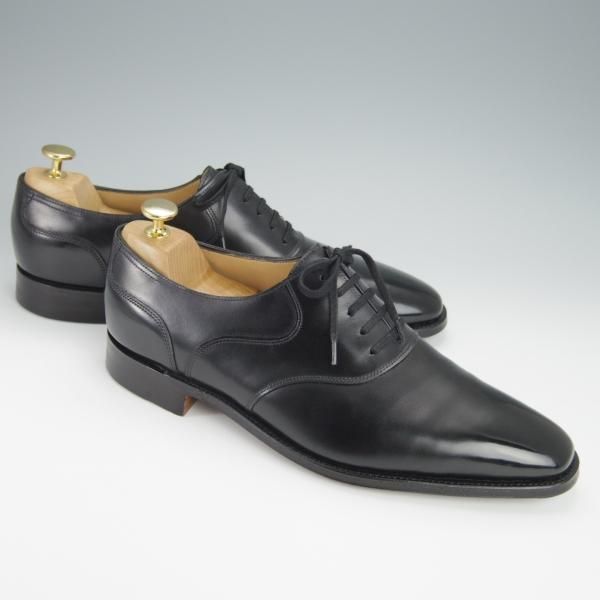 極美品★ジョンロブ 8E【貴重★8000ラスト/OSAKA 2002】サドルシューズ/プレーントゥ/カーフ/黒/メンズ/JOHN LOBB★h336