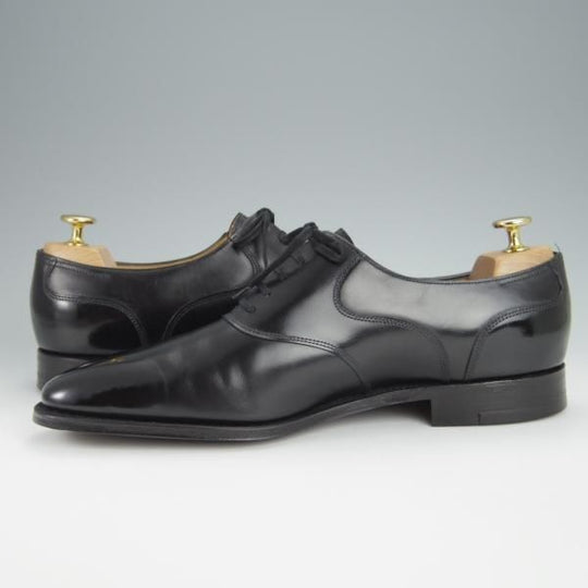 極美品★ジョンロブ 8E【貴重★8000ラスト/OSAKA 2002】サドルシューズ/プレーントゥ/カーフ/黒/メンズ/JOHN LOBB★h336