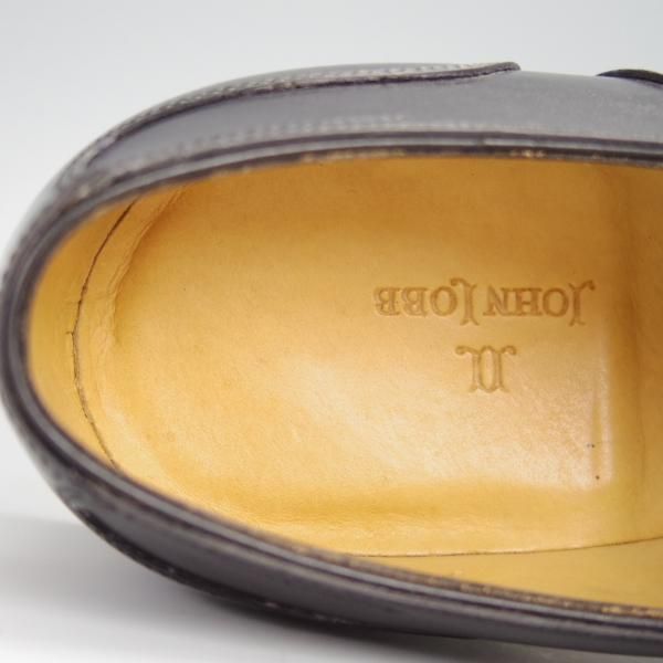 極美品★ジョンロブ 8E【貴重★8000ラスト/OSAKA 2002】サドルシューズ/プレーントゥ/カーフ/黒/メンズ/JOHN LOBB★h336