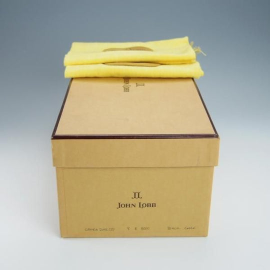 極美品★ジョンロブ 8E【貴重★8000ラスト/OSAKA 2002】サドルシューズ/プレーントゥ/カーフ/黒/メンズ/JOHN LOBB★h336