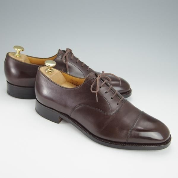 極上★J.M.ウェストン 6E【定価￥137,500-★300/ストレートチップ】11ラスト/旧ロゴ/ヴィンテージ/カーフ/濃茶/Weston/ウエストン★h337