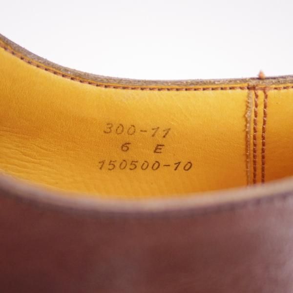 極上★J.M.ウェストン 6E【定価￥137,500-★300/ストレートチップ】11ラスト/旧ロゴ/ヴィンテージ/カーフ/濃茶/Weston/ウエストン★h337