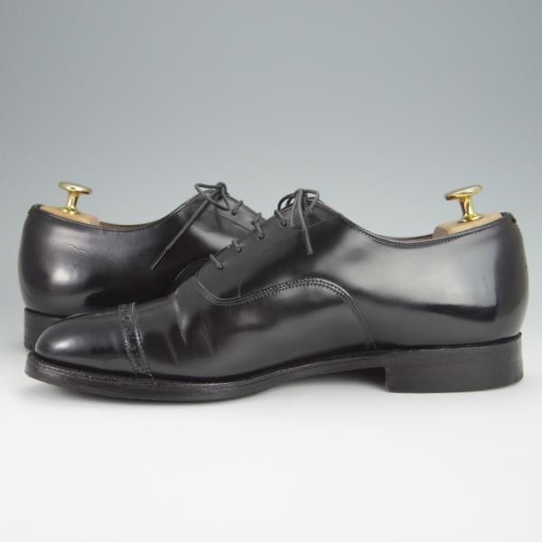 ★チャーチ 70F/UK7【旧チャーチ★ブックバインダーカーフ/3都市ロゴ】84ラスト/Barcroft/パンチドキャップトゥ/黒/Church's★h338